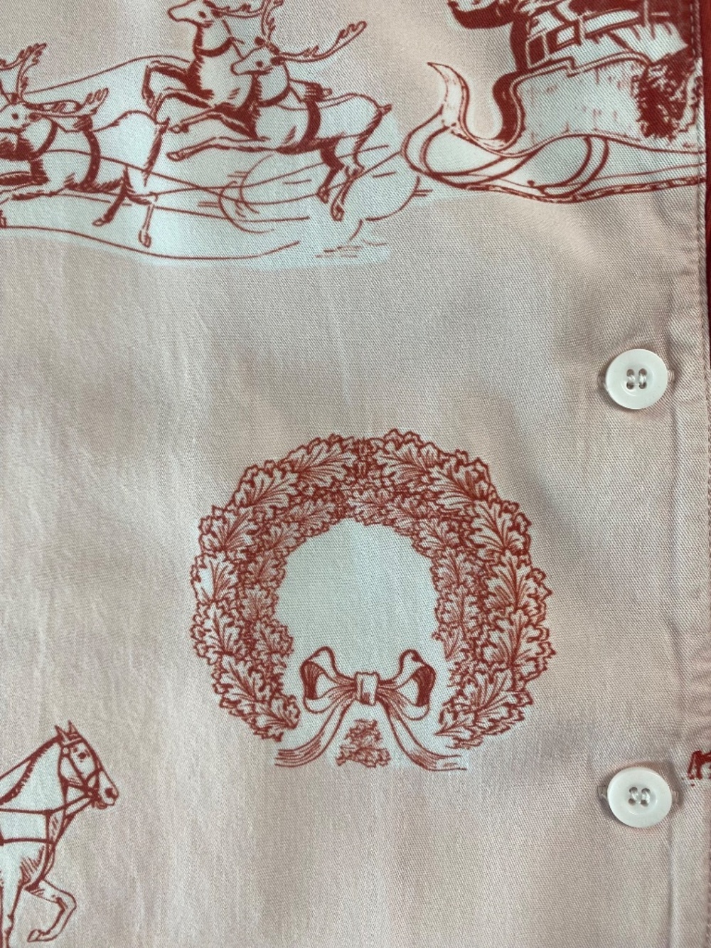 Katie Kime Holiday Toile Pajama Shorts Set Size M - Picture 6 of 10